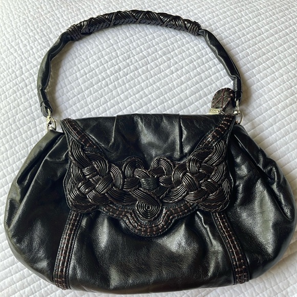 Brighton leather - hand braided purse - beautiful bag! - Picture 1 of 10